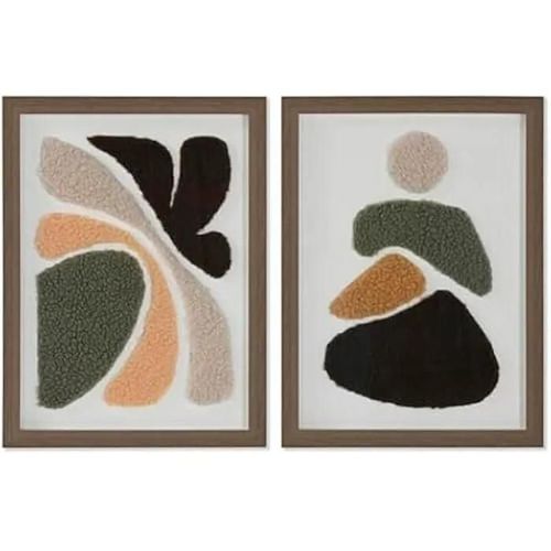 Tableau - HOME ESPRIT - Abstrait Urbain - 30 x 40 cm - Multicolore - 2 unités