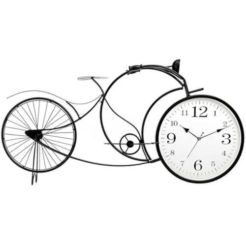 Horloge de Table - GIFT DECOR - Vélo Noir - Métal - 52 x 97,5 x 16 cm - Design Contemporain