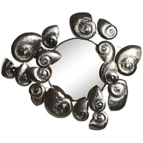 Miroir mural - HOME ESPRIT - Argenté - 80 x 10 x 95 cm - Métal - Contemporain