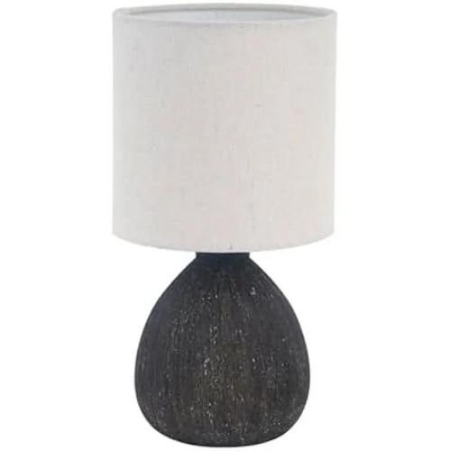 Lampe De Table - Versa - Noir - Céramique - 14 X 28 X 14 Cm - Design Contemporain