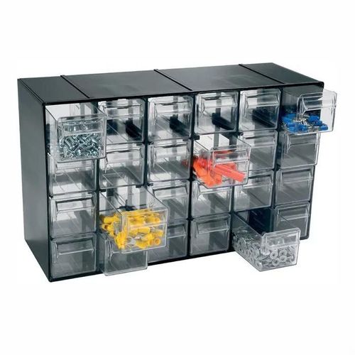 HOBBY Casier de rangement vide noir 24 tiroirs