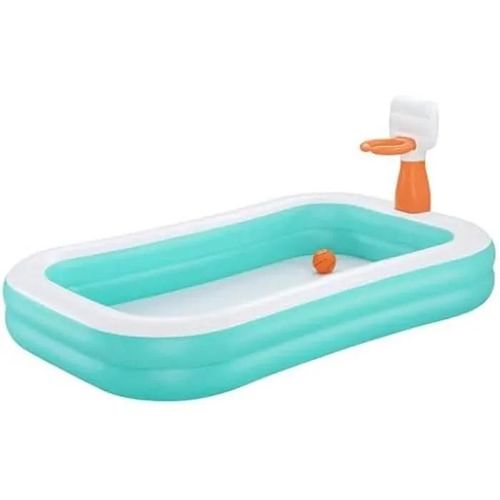 Petite piscine familiale gonflable Dunk N' Splash¿ avec panier de basket 251 m x 168 m x 102 m