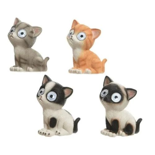 DECORAZIONE GATTO 2L 16CM LUCE BIANCO FREDDO ACCESSORI ILLUMINAIZONE