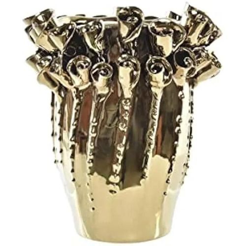 Vase - DKD HOME DECOR - Standard - Couleur doré - Dimensions 18x18x23 cm - Porcelaine