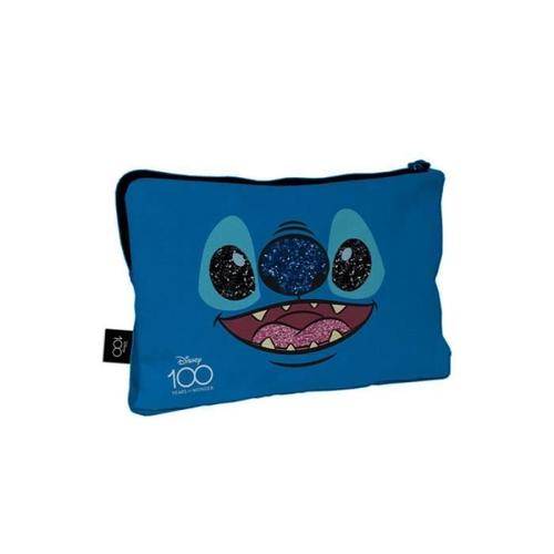 Trousse Maquillage Stitch Disney 100 Bleue Paillettes