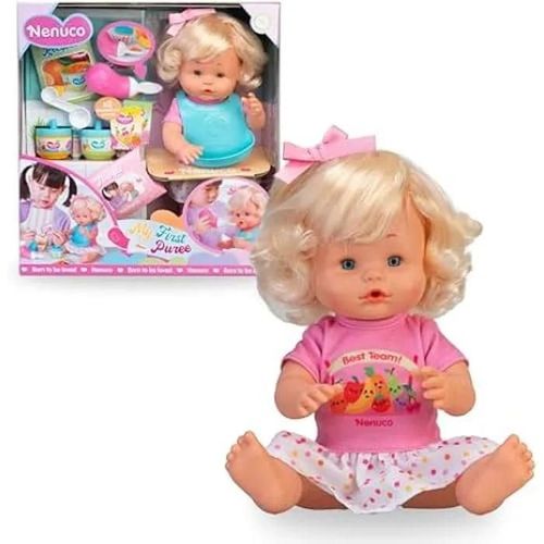 Poupée Nenuco - Nenuco - Nenuco Première Bouillie - 35 Cm - Corps Rigide - Accessoires Inclus