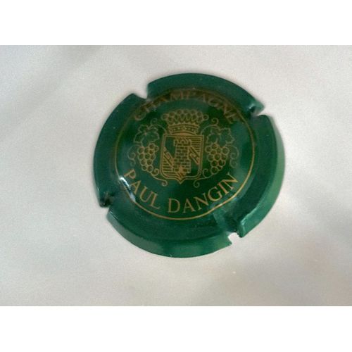 Capsule Champagne Paul Dangin N°08. Vert Et Or . Petit Ecusson. Armoiries, Blason Feuille De Vigne.