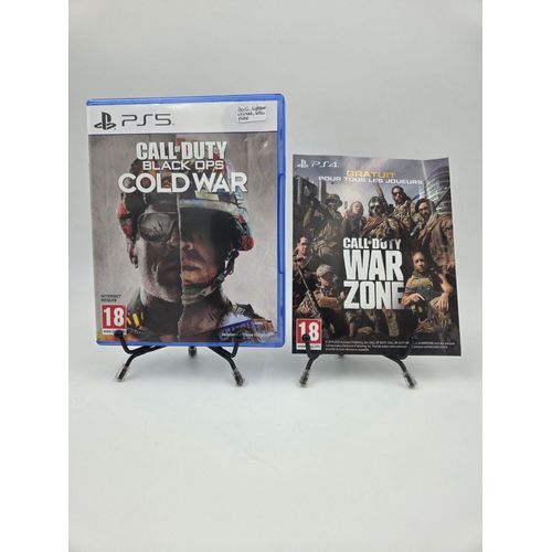 Jeu Playstation 5 Call Of Duty Black Ops : Cold War En Boite, Complet (Boite Légèrement Abîmée Et Notice Pliée)