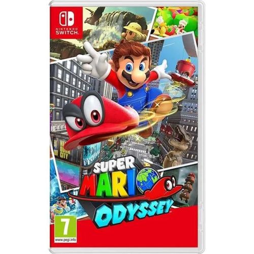 Super Mario Odyssey Jeu Switch + 3 Stickers Mario Offert