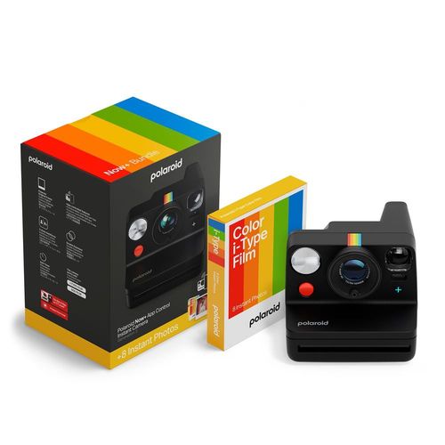 Appareil photo instantané Polaroid Now+ Génération 3 + Pack de films 8 photos Noir