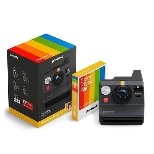 Appareil photo instantané Polaroid Now + Pack de films 8 photos Noir
