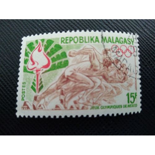 Timbre Madagascar Yt 467 Jeux Olympiques Du Mexique 1969 (030309 )