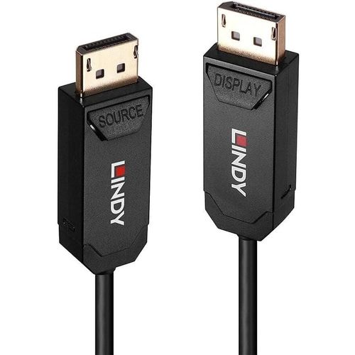 LINDY Câble DisplayPort 2.0 UHBR10 Hybride Fibre Optique 20m