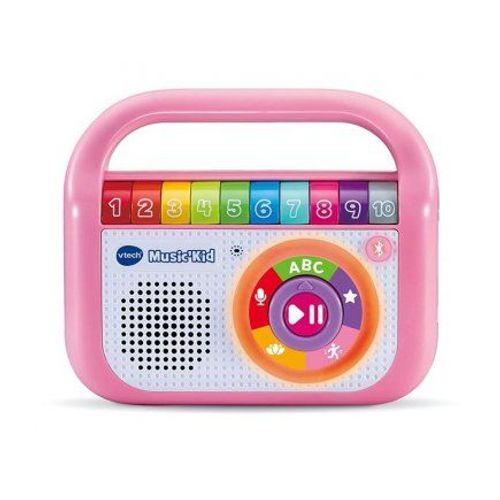 Baladeur Musical Vtech Music Kid Rose 40 Chansons, Version Fr - Enceinte Lumineuse - Bebe, Enfant 2/6 Ans - Set Lecteur Musique Et Carte