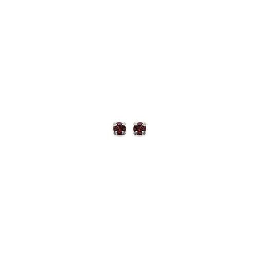Boucles D'oreilles Diam's Cristal Rouge 3 Mm Argent Massif 925°°°