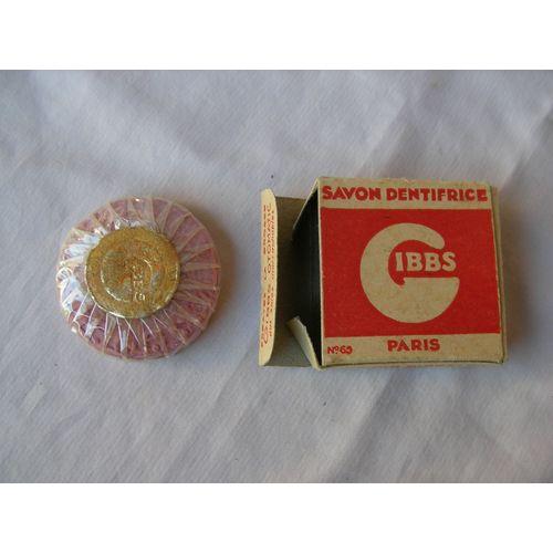 Ww2/Postwar France Savon Et Boite Carton De Savon Dentifrice " Gibbs " Neufs Référence 65