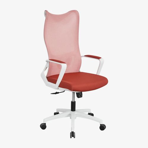 Chaise De Bureau Avec Roulettes Et Accoudoirs Ribaute Terracota