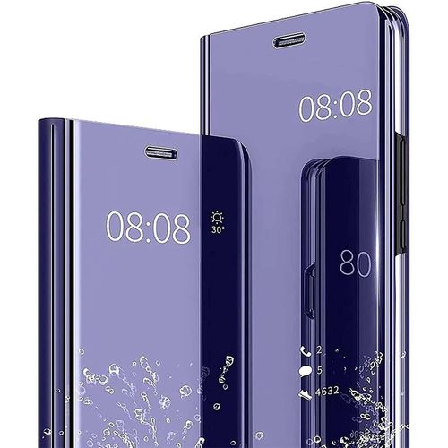 Housse Etui Pour Xiaomi Redmi Note 11 Coque, Mirror Case Anti-Rayures Anti-Choc Housse De Protection Clear View Cover, Etui Cover Pour Xiaomi Redmi Note 11.(Mauve)
