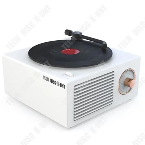 TD® Tourne-disque vinyle atomique Bluetooth audio sans fil petit canon en acier Tourne-disque vinyle Bluetooth Haut-parleur Bluetoot