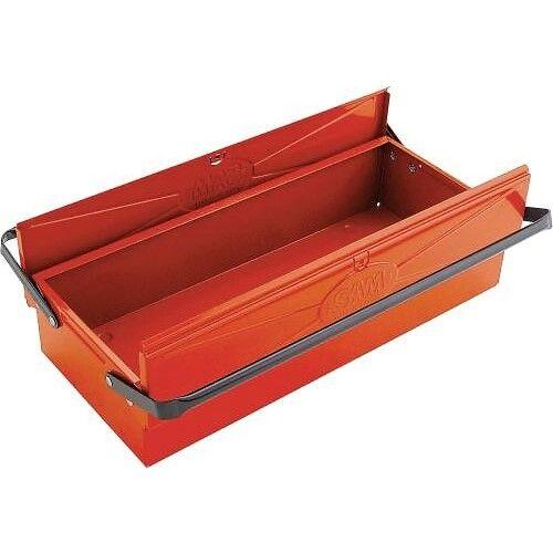 Boîte à outils métallique 1 case - 110x470x210mm - rouge SAM OUTILLAGE