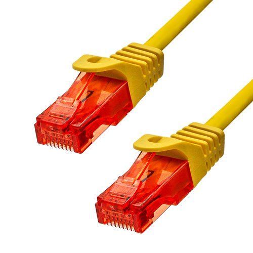 ProXtend - Cordon de raccordement - RJ-45 (M) pour RJ-45 (M) - 30 cm - 6 mm - UTP - CAT 6 - sans halogène, sans crochet, bloqué - jaune