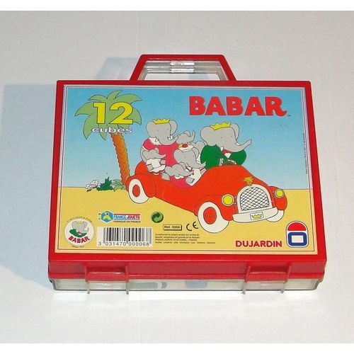 Cubes Babar France Jouets 12 Cubes Puzzles Dujardin Boite Rouge