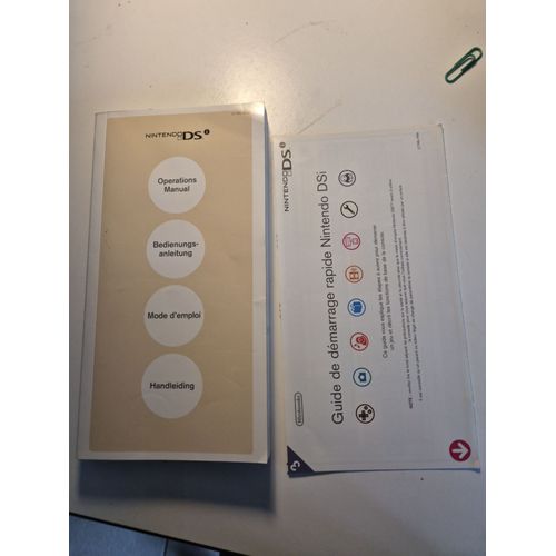 Mode D'emploi (Notice) Nintendo Dsi Et Guide De Démarrage