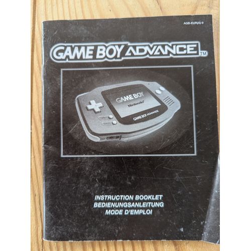 Mode D'emploi Gameboy Advance