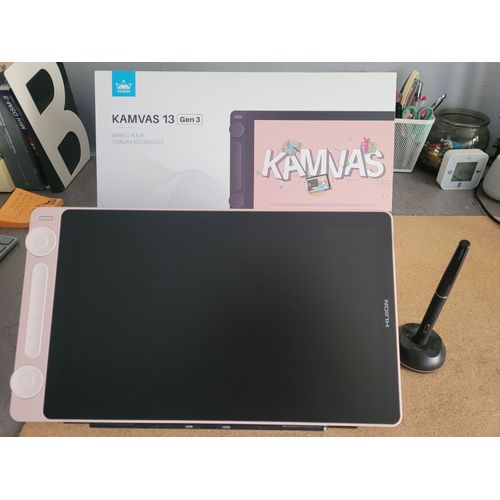 Tablette graphique HUION Kamvas 13 (Gen 3) - Couleur Rose