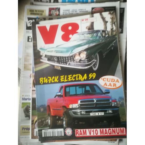 V8 Magazine 26 De 1997 Cuda Aar,Challenger Rt Convertible,Dodge Ram 2500 V10 Magnum,Lincoln Limousine,Buick Electra 225 Ht,Corvette 427,Dodge Coronet,Cadillac Seville Serie 2 Et 1,Eldorado,Buick Skyla