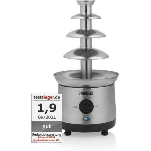 PRINCESS - FONTAINE A CHOCOLAT XXL - 4 ÉTAGES - 1.1 L - ACIER INOXYDABLE - GRIS