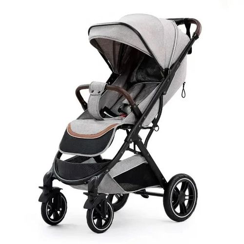 Poussette Bébé Canne Pliable De 0 À 4 Ans, Petite Taille, 0 À 22 Kg, Capote Extensible Couvre-Pieds, Housse De Pluie, Capote Extensible. Gris
