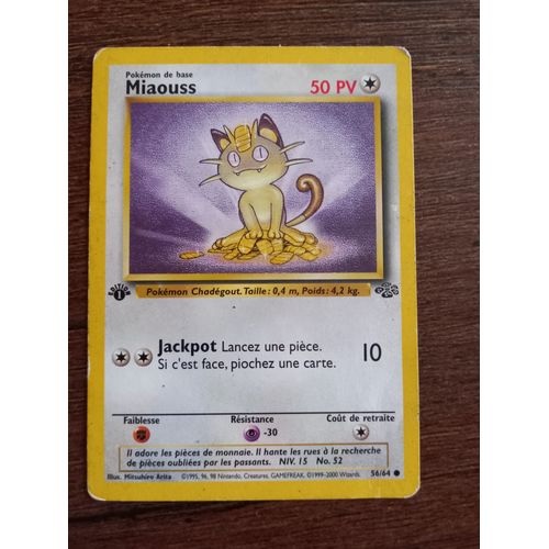 Carte Pokemon Miaouss Wizard De 1995 Edition 1