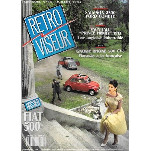 Retroviseur 35 De 1991 Vauxhall 30/98,Raph,Peugeot 203 Tdf,Ory,Fiat 500,Salmson 2300s,Ford Comete Monte Carlo,Gnome Et Rhone Cv2,Bugatti Type 35b,