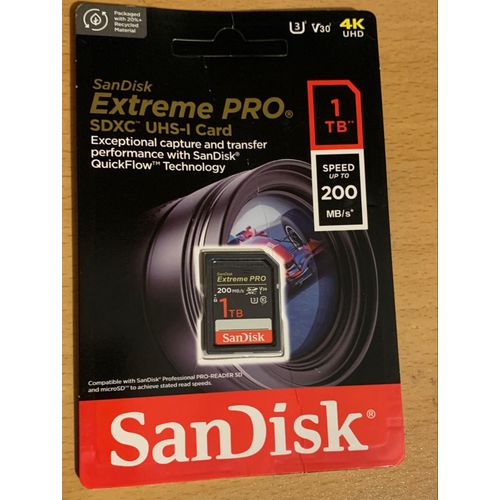SanDisk Extreme PRO 1to SDXC Memory Card up to 170MB/s, UHS-1, Class 10, U3, V30