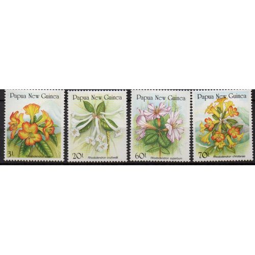Papouasie Nouvelle- Guinée Timbres Les Fleurs
