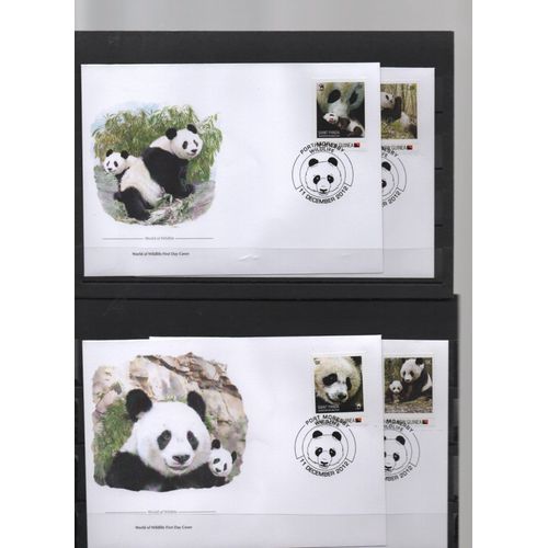Papouasie -Nouvelle Guinée Timbres Les Pandas