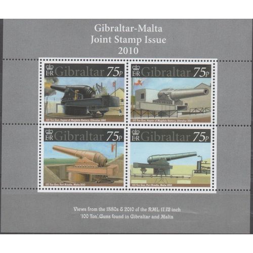 Gibraltar Timbre Émission Commune Avec Malte 2010