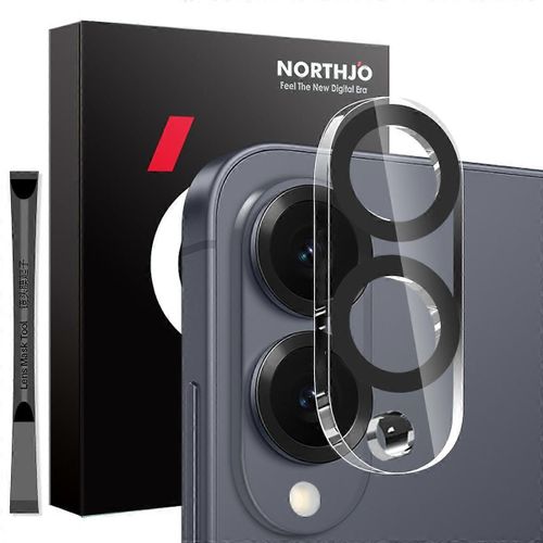 Northjo Pour Samsung Galaxy S25 Edge Black Circles Camera Lens Protector Tempered Glass Hd Clear 3d F
