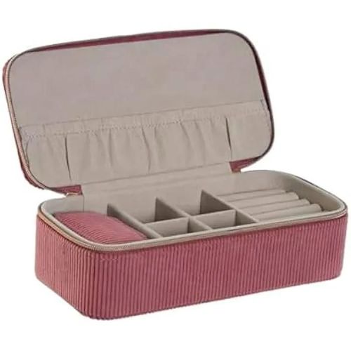 Boîte à bijoux - HOME ESPRIT - Crème Magenta - 20,5 x 10 x 6 cm - Multicolore - 2 pièces