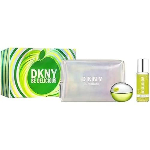 Coffret Cadeau Femme - Dkny - Be Delicious - Eau De Parfum 100ml - Brume Corps 125ml - Pochette Dkny 