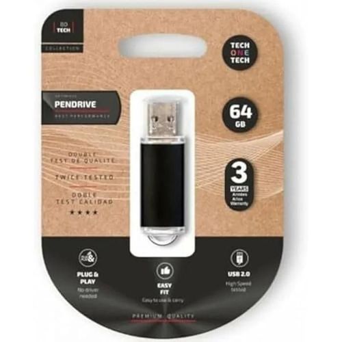 Clé USB - TECH ONE TECH - TEC3008-64 - 64 Go - Multicolore - 12 x 9 x 1 cm