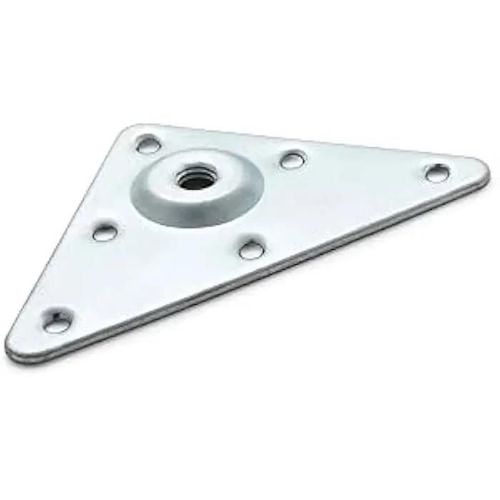 Plaquettes De Fixation - Mod.484 - Acier Nickelé - Lot De 4 - Dimensions 92x7x92 Mm - Pour Pieds M8