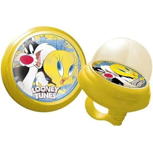 Sonnette De Vélo - Looney Tunes - Modèle Squeezy - Titi Et Sylvestre - Bleu - Pour Garçon