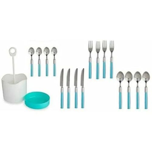 Set De Couverts - Kinvara - Plastique - 8 Unités - Compatible Lave-Vaisselle - Bleu