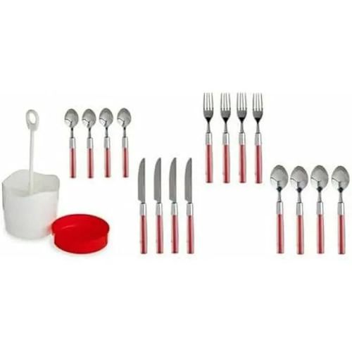 Set De Couverts - Kinvara - S3625632 - Acier Inoxydable - 8 Unités - Rouge