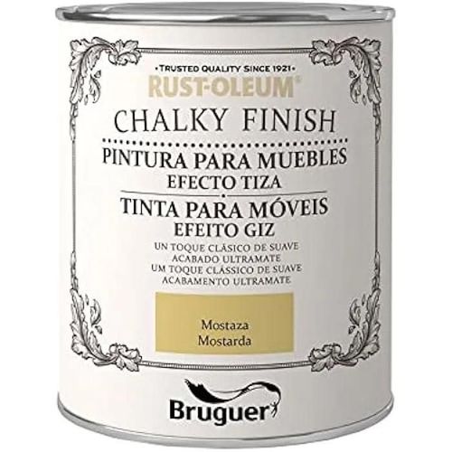 Peinture à base d'eau - RD BR - MUEB MOSTAZA - 0,75 L - Jaune Moutarde - Finition ultra mate
