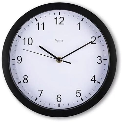 Horloge Murale - HAMA - Elba - 25 cm - Silencieuse - Design Moderne