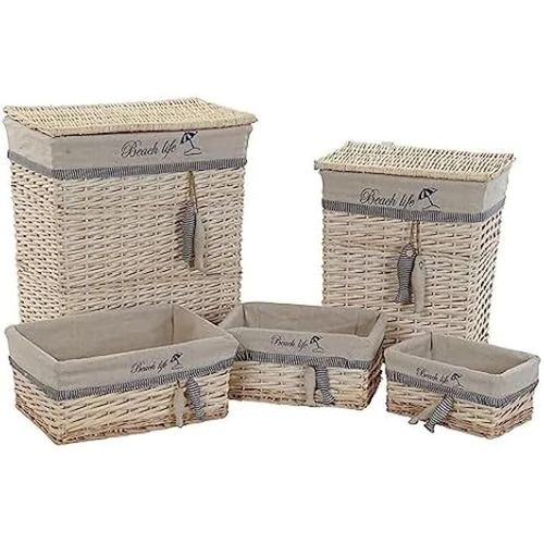 Jeu De Paniers - Dkd Home Decor - Multicolore - Polyester - 35 X 47 X 56 Cm - À Monter Soi-Même