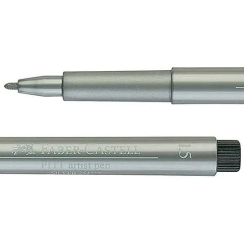 Stylo Bille - Faber-Castell - 167351 - Noir - Argent - Écriture Pour Adulte